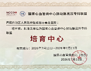 喜报！心血管内科获批国家心血管病中心肺动脉高压专科联盟培育中心